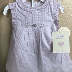 Carter's Lavender Gingham Baby Dress